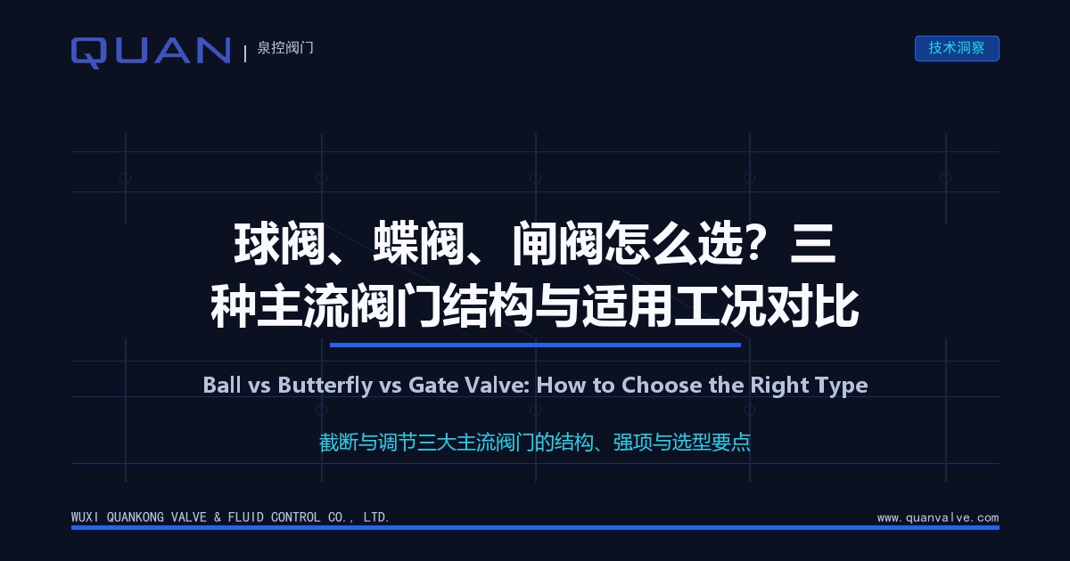 Ball vs Butterfly vs Gate Valve: How to Choose the Right Type