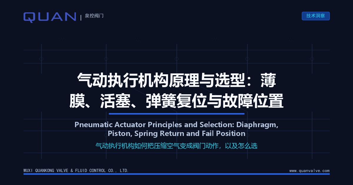Pneumatic Actuator Principles and Selection: Diaphragm, Piston, Spring Return and Fail Position